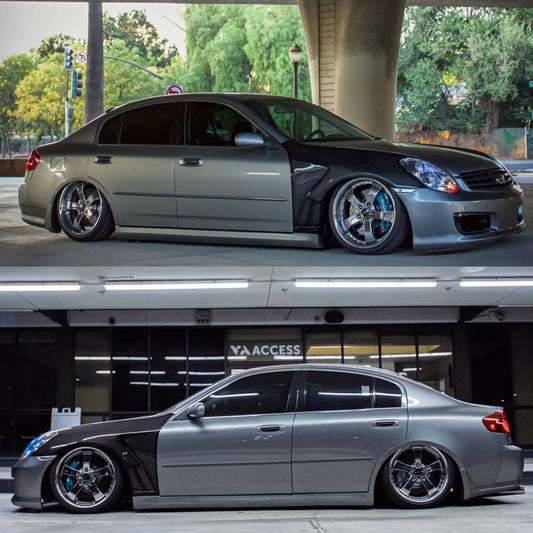 Fly 1 Motorsports RS4-S Vented Fenders - 2003 - 2004 Infiniti G35 Sedan